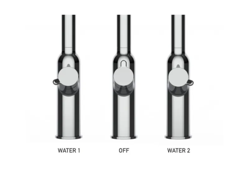 Outlet VIZIO 4 Wege Wasserhahn Küchenarmatur FC mit 360° Schwenkbarem U Auslauf Schwarz Matt