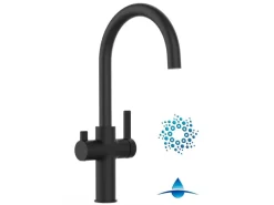 Outlet VIZIO 4 Wege Wasserhahn Küchenarmatur FC mit 360° Schwenkbarem U Auslauf Schwarz Matt