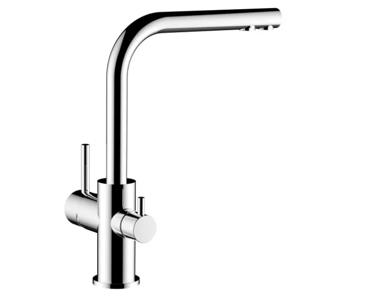 VIZIO 3 Wege Wasserhahn Küchenarmatur FL mit 360° Schwenkbarem L Auslauf< Einhebelmischer