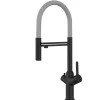 Einhebelmischer|Zubehör Für Küchenarmatur<VIZIO 4 Wege Wasserhahn Küchenarmatur BOD mit 360° Schwenkbarem Auslauf Abnehmbare 2 Strahl Handbrause Schwarz Matt   Grau