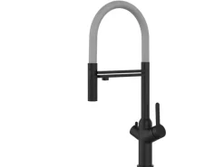 Einhebelmischer|Zubehör Für Küchenarmatur<VIZIO 4 Wege Wasserhahn Küchenarmatur BOD mit 360° Schwenkbarem Auslauf Abnehmbare 2 Strahl Handbrause Schwarz Matt   Grau