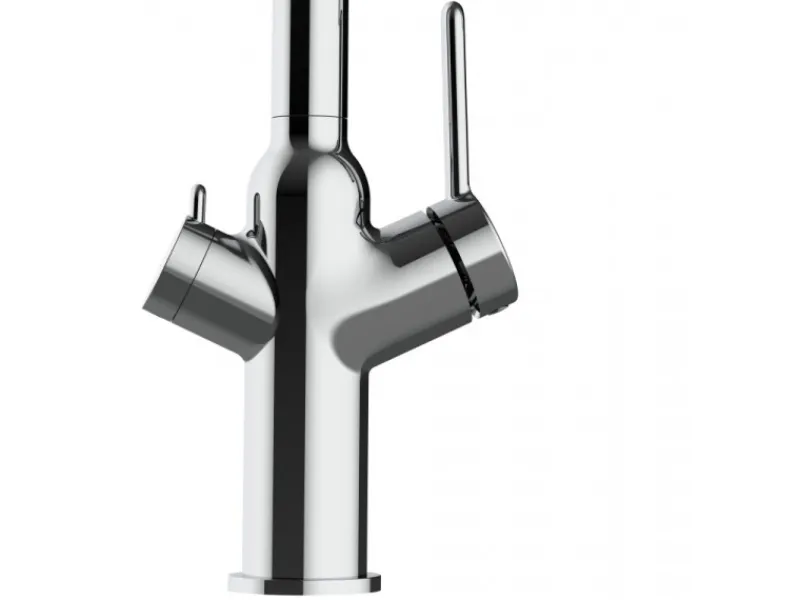 Outlet VIZIO 4 Wege Wasserhahn Küchenarmatur BOD mit 360° Schwenkbarem Auslauf Abnehmbare 2 Strahl Handbrause Verchromt