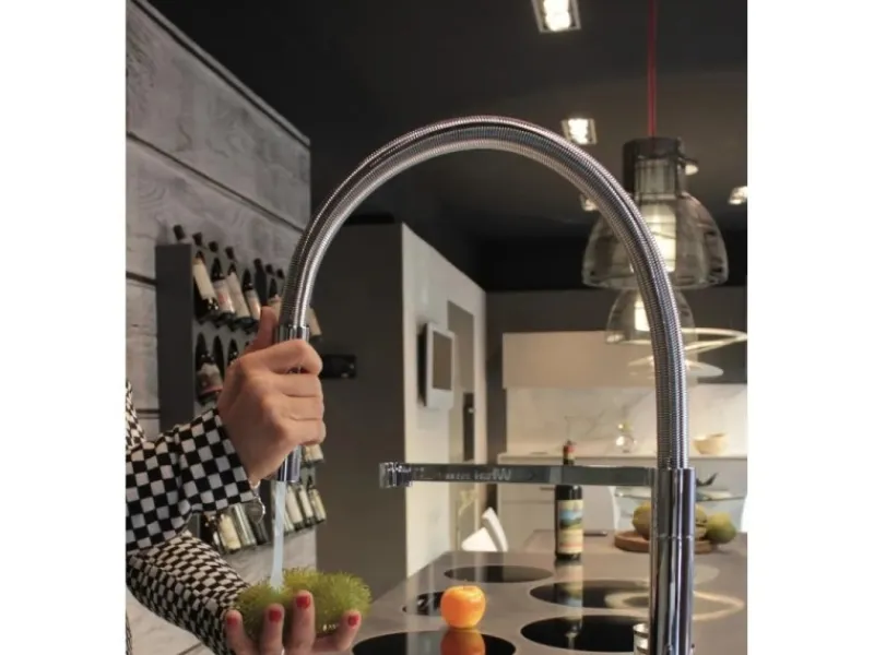 Best VIZIO 3 Wege Wasserhahn Küchenarmatur BOD mit 360° Schwenkbarem Auslauf Abnehmbare 2 Strahl Handbrause Schwarz Matt Blau