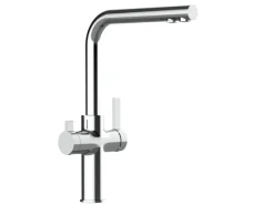 Sale VIZIO 3 Wege Wasserhahn Küchenarmatur FC mit 360° Schwenkbarem L Auslauf Verchromt