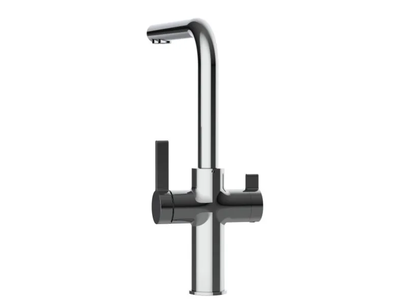 Sale VIZIO 3 Wege Wasserhahn Küchenarmatur FC mit 360° Schwenkbarem L Auslauf Verchromt