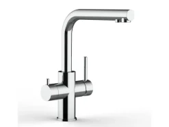Clearance VIZIO Kurzversion 5 Wege Wasserhahn Küchenarmatur Edelstahl Massiv mit 360° Schwenkbarem L Auslauf Hochglanz Poliert
