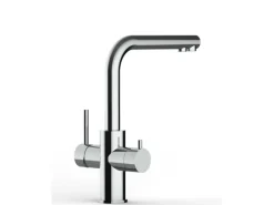 Clearance VIZIO Kurzversion 5 Wege Wasserhahn Küchenarmatur Edelstahl Massiv mit 360° Schwenkbarem L Auslauf Hochglanz Poliert