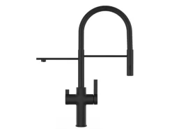 Sale VIZIO NIEDERDRUCK 3 Wege Wasserhahn Küchenarmatur FC mit 360° Schwenkbarem Auslauf Abnehmbare 2 Strahl Handbrause Schwarz Matt   Schwarz