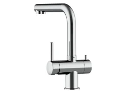 Sale VIZIO NIEDERDRUCK 3 Wege Wasserhahn Küchenarmatur Edelstahl Massiv 360° Schwenkbarem L Auslauf Hochglanz Poliert