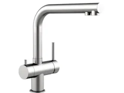 Sale VIZIO NIEDERDRUCK 3 Wege Wasserhahn Küchenarmatur Edelstahl Massiv 360° Schwenkbarem L Auslauf Hochglanz Poliert