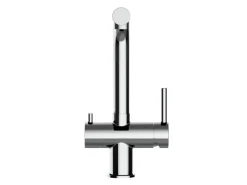 Sale VIZIO NIEDERDRUCK 3 Wege Wasserhahn Küchenarmatur Edelstahl Massiv 360° Schwenkbarem L Auslauf Hochglanz Poliert