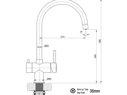 VIZIO NIEDERDRUCK 3 Wege Wasserhahn Küchenarmatur Edelstahl Massiv 360° Schwenkbarem U Auslauf Gebürstet< Ersatzteile Küchenarmatur|Einhebelmischer