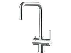 VIZIO NIEDERDRUCK 3 Wege Wasserhahn Küchenarmatur Edelstahl Massiv 360° Schwenkbarem N Auslauf Hochglanz Poliert< Einhebelmischer