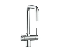 VIZIO NIEDERDRUCK 3 Wege Wasserhahn Küchenarmatur Edelstahl Massiv 360° Schwenkbarem N Auslauf Hochglanz Poliert< Einhebelmischer