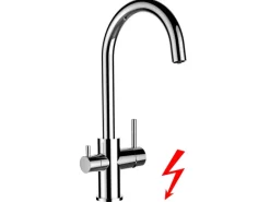 VIZIO NIEDERDRUCK 3 Wege Wasserhahn Küchenarmatur FL mit 360° Schwenkbarem U Auslauf< Einhebelmischer