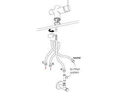 Zubehör Für Küchenarmatur<VIZIO NIEDERDRUCK 3 Wege Wasserhahn Küchenarmatur FL mit 360° Schwenkbarem Auslauf Abnehmbare 2 Strahl Handbrause Verchromt Schwarz