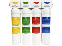 VIZIO Trinkwasserfilter Wasserfilter system Hauswasserfilter 4 stadien Filtersystem für 1 Jahr Trinkwasser< Einhebelmischer