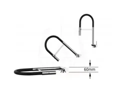 VIZIO Wasserhahn Vorfenster Küchenarmatur Umklappbar 6 CM mit 360° Schwenkbarem Auslauf Abnehmbare 2 Strahl Handbrause Schwarz Matt   Gelb< Einhebelmischer