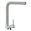VIZIO Wasserhahn Vorfenster Küchenarmatur Umklappbar 45 CM mit 360° Schwenkbarem L Auslauf Verchromt   Zement Granit< Einhebelmischer