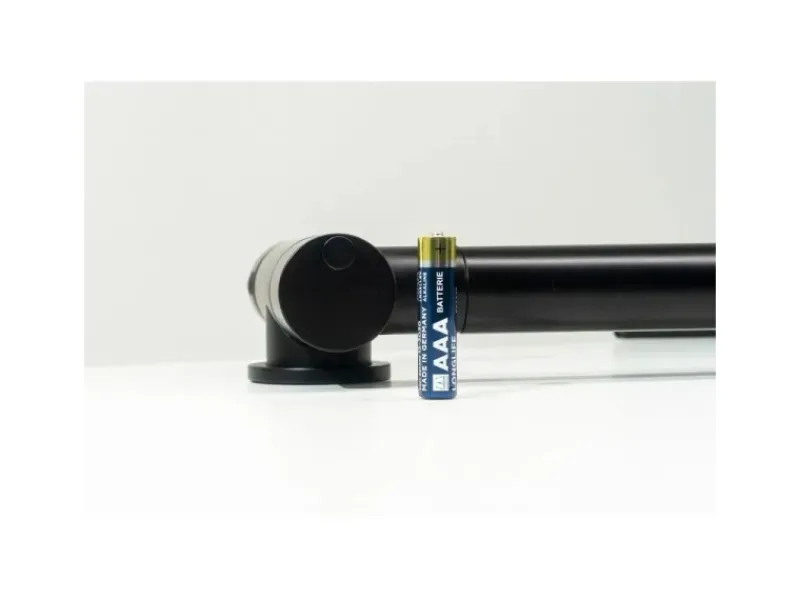 VIZIO Wasserhahn Vorfenster Küchenarmatur Umklappbar 45 CM mit 360° Schwenkbarem Auslauf Abnehmbare 2 Strahl Handbrause Schwarz Matt Weiß< Einhebelmischer