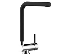 Ersatzteile Küchenarmatur<VIZIO Wasserhahn Vorfenster Küchenarmatur Umklappbar 6 CM mit 360° Schwenkbarem L Auslauf Verchromt Schwarz Granit