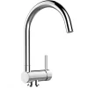 VIZIO Wasserhahn Vorfenster Küchenarmatur Umklappbar 6 CM mit 360° Schwenkbarem U Auslauf Verchromt