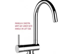 Best VIZIO Wasserhahn Vorfenster Küchenarmatur Umklappbar 6 CM LINKER HEBEL mit 360° Schwenkbarem U Auslauf Verchromt