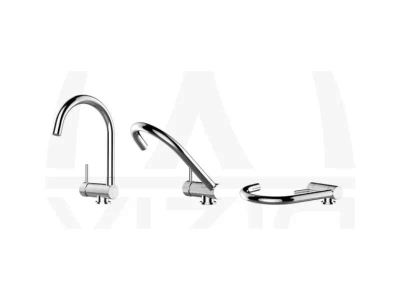 Best VIZIO Wasserhahn Vorfenster Küchenarmatur Umklappbar 6 CM LINKER HEBEL mit 360° Schwenkbarem U Auslauf Verchromt