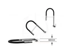 Einhebelmischer<VIZIO Wasserhahn Vorfenster Küchenarmatur Umklappbar 6 CM mit 360° Schwenkbarem Auslauf Abnehmbare 2 Strahl Handbrause Schwarz Matt Rot