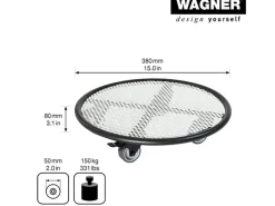 Wagner design yourself Töpfe<Wagner design Pflanzenroller GH 7017 Ø 38 cm x 8 cm Schwarz-Weiß