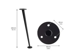 Wagner design yourself Wagner Möbelbein Schräg 80er Jahre Stil Ø 65 mm x 400 mm Schwarz Matt< Kücheninseln