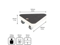 Wagner Transporthilfe Tragkraft 100 kg Dreieckig 14 cm Pappel FSC®< Kühlschränke