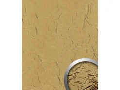 Outlet WALLFACE 24944 CREPA Gold Wandverkleidung 3D spiegelnd Gold 2,6 m2 2600 x 1000 x 1,83 Gold
