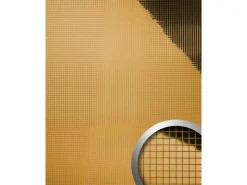 Clearance WALLFACE 27373 M-Style Design Platte Wand-Paneel Mosaik Dekor glanz Gold 980 mm x 980 mm x 1,2 mm 0,96 m2 Gold
