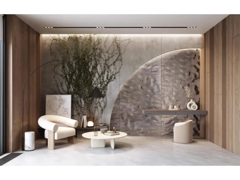 Kühlschränke<WALLFACE 27049 OCEAN Anthracite Wandpaneel Metall-Optik Spiegelnd Grau 2600 mm x 1000 mm x 8,24 mm 2,6 m2 Anthrazit