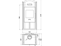Wamsler Herde<Küchenofen Naturstein Grau 6 kW