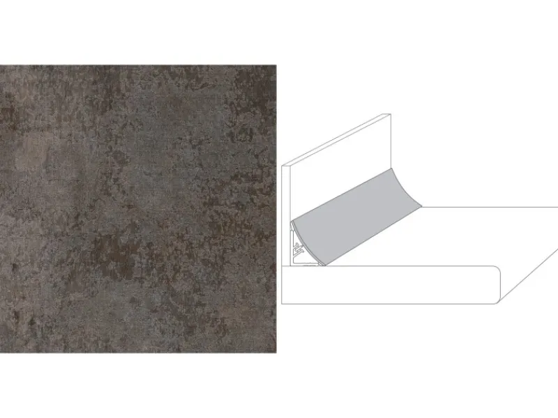 Clearance Wandabschlussleiste Plus 300 x 3 cm Metall Versicolour (ME 873) Mehrfarbig