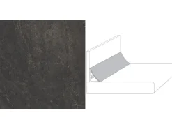Best Wandabschlussleiste System Plus 59 cm x 3 cm Bronzit Schwarz (BZ173 SI)