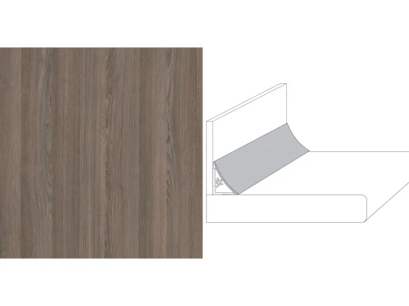 Wandabschlussleiste System Plus 300 cm x 3 cm Charlet Eiche Braun (Ei740 SI)< Küchenrückwände