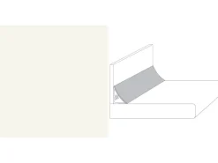 Wandabschlussleiste System Plus 59 cm x 3 cm Uni Weiß (A242 C)< Küchenrückwände