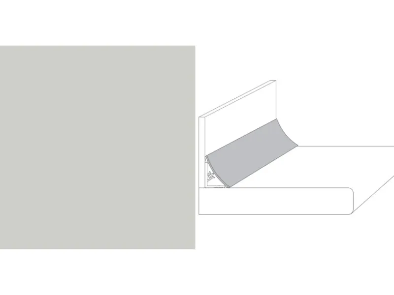 Wandabschlussleiste System Plus 300 cm x 3 cm Hellgrau (A402 C)< Küchenrückwände
