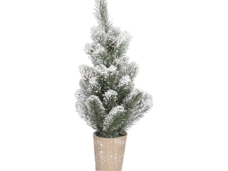 Mica Decorations Töpfe<Weihnachtsbaum in Topf Grün frosted H40 x Ø19 cm