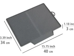 Wenko Küchenhelfer<Abtropfmatte Nelia Maxi Kunststoff 40 cm x 35 cm Grau
