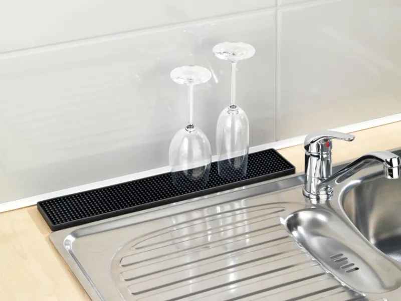 Wenko Abtropfgestelle|Schneidebretter<Abtropfmatte Slim 42 cm Schwarz