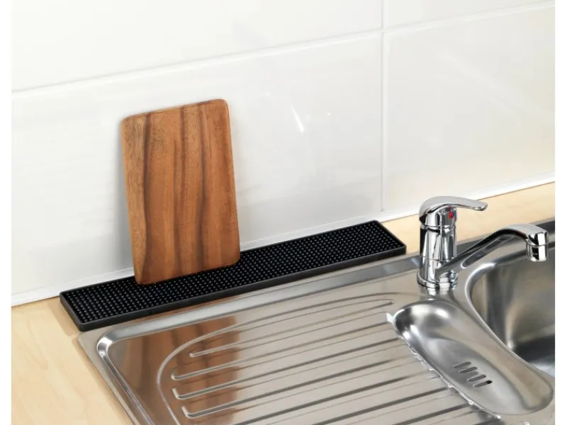 Wenko Abtropfgestelle|Schneidebretter<Abtropfmatte Slim 42 cm Schwarz