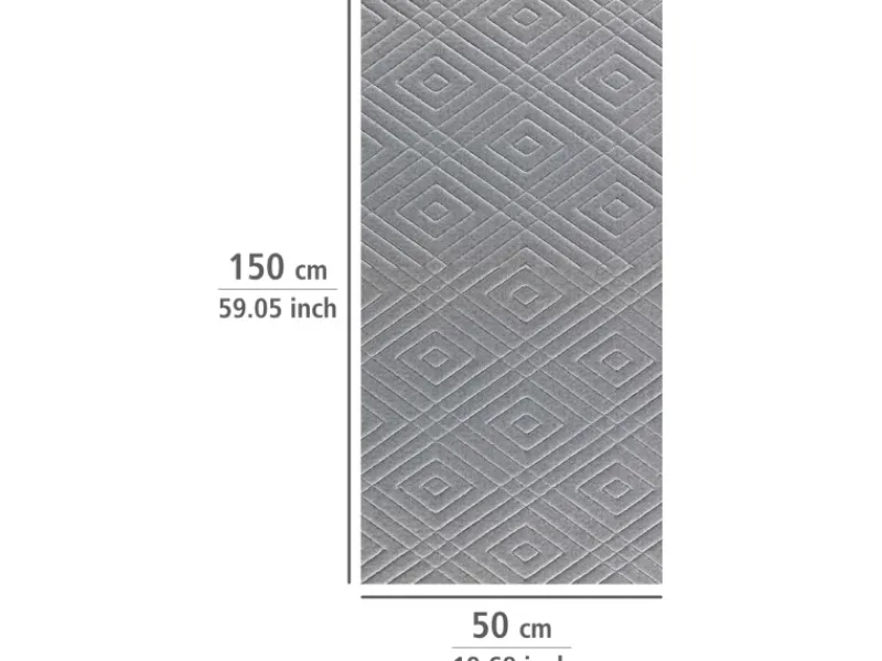Discount Wenko Anti-Rutsch-Matte Design Zuschneidbar 150 cm x 50 cm Grau
