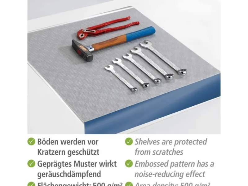 Discount Wenko Anti-Rutsch-Matte Design Zuschneidbar 150 cm x 50 cm Grau