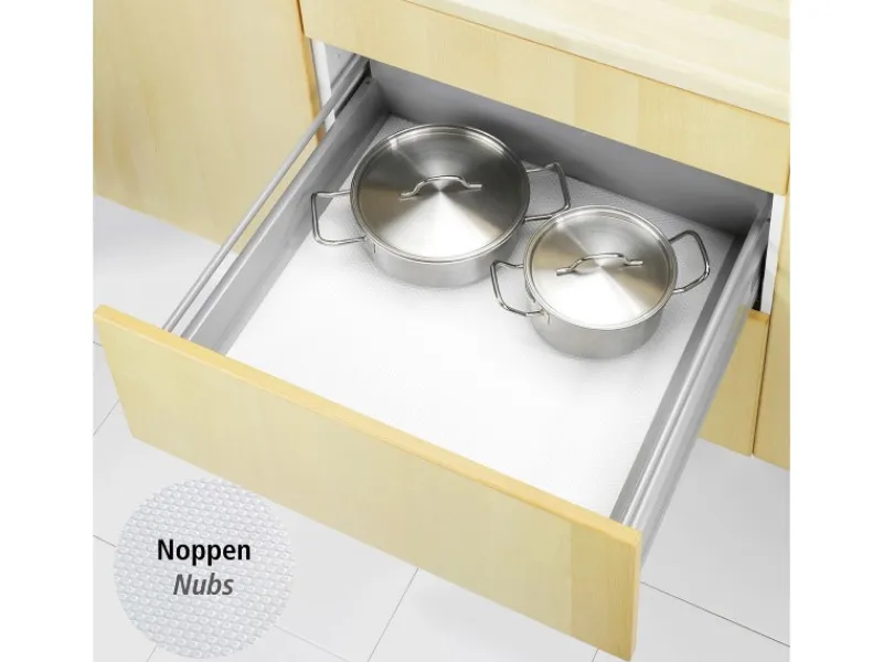 Wenko Küchenhelfer<Anti-Rutsch-Matte Noppen Zuschneidbar 150 cm x 50 cm Weiß