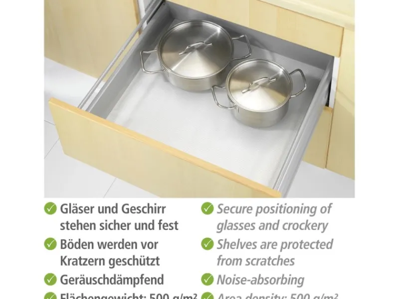 Wenko Küchenhelfer<Anti-Rutsch-Matte Perforiert 150 cm x 50 cm