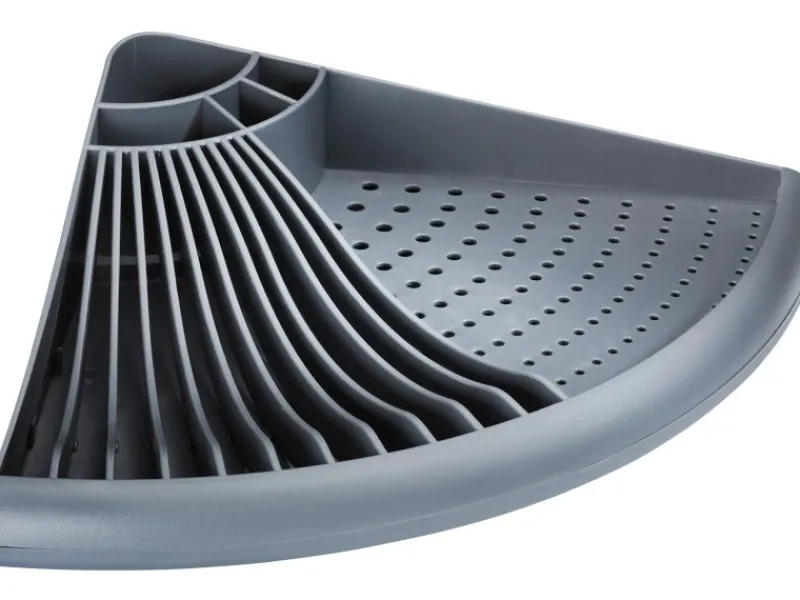 Wenko Abtropfgestelle<Eck-Geschirrabtropfer Grau 9 cm x 50 cm x 35 cm